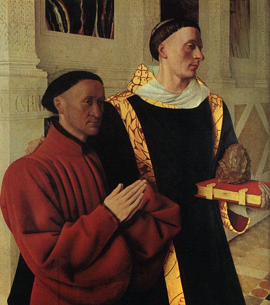 Jean Fouquet Etienne Chevalier and Saint Stephen oil painting image